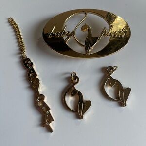 Vintage Baby Phat Y2K Jewelry/Accessories/Buckle PARTS ONLY lot Of 4 Gold Toned